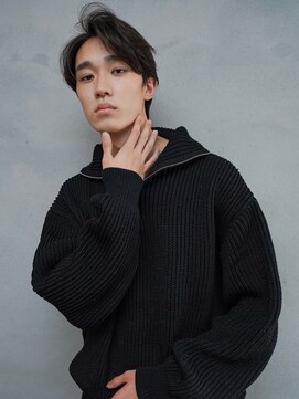 カンナ(Canna) 表参道メンズカット/かき上げサイドパート/黒髪/ビジネス/20代