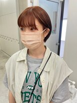 エンドリンク(endlink) ミニボブ風耳掛けショートボブ×ピンクブラウン