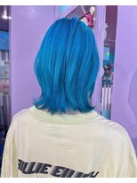ヘアサロン トミー(Hair salon TOMMY) ソフトウルフ×水色カラー