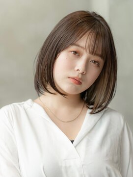 ケアリー 流山おおたかの森(Carelly) 大人かわいい前髪セシルカットココアブラウンフリンジウェーブ