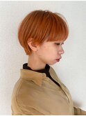 high tone/orange/short/mash/short bang