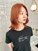 フウ(fuh)&nbsp;オレンジカラー/オレンジ/ダブルカラー/髪質改善/ロング/学割