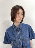◎切りっぱなしボブ縮毛矯正ミニボブストレートパーマ