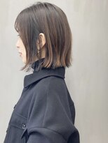 トップヘアー 大元店(TOP HAIR)&nbsp;シースルーバング外ハネボブカット細めハイライト 【つばき】