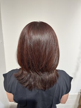 ヘアーポケット 恵比寿(hair pocket) まとまるセミロングレイヤー/髪質改善/艶カラー/小顔/30代/40代