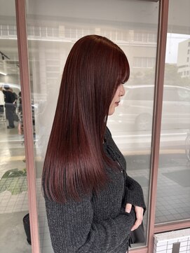 キートス 高知店(kiitos) ブリーチなしワインレッド