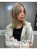 Dicency(マオ)ハイトーンベージュ×レイヤーカット