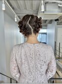 結婚式三列◎二次会パーティー♪ゆるふわルーズツインヘアセット