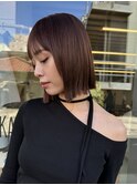ショコラブラウン×フラットボブ MAKO 表参道