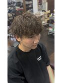 オリーブカラーツイストパーマ