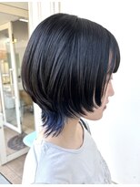 グラスペディア(graspedia)&nbsp;インナーカラー/ポイントカラー/ネイビーブルー/ショートウルフ