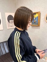 バートランド 白楽(Bertland)&nbsp;島田/ベージュボブ ミニボブ サイドバング 白楽 髪質改  人気