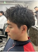 メンズスパイキーショートメンズパーマピンパーマ