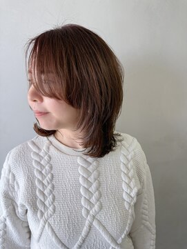 【asuka】レイヤー　ローズココアカラー　大人カジュアル