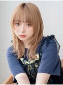 【髪質改善大井町】うるツヤウルフ薄めバングミルクティーカラー