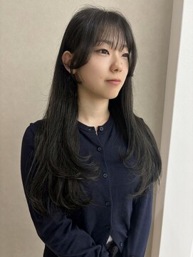 ミリ 奈良店(mm) オリーブグレージュ/近鉄奈良/学割/顔まわり/レイヤー/奈良/前髪