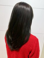 カミラボ(KAMI LABO) オリーブグレー 髪質改善 レイヤーカット ツヤ髪 セミロング