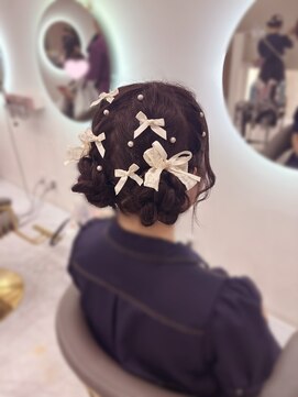 クラン 梅田店(Clan) 編み込みツイン団子