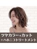 【深みのある低明度】ツヤカラー+カット+ツヤ感ハホニコトリートメント