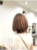 大人女性の白髪ぼかし