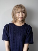 MARL矢場町　ブリーチ/ハイトーン/ダブルカラー/レイヤーカット/ボブ/ブリーチパーマ&nbsp;ハイトーン ミルクティーベージュ ブリーチ1回～2回