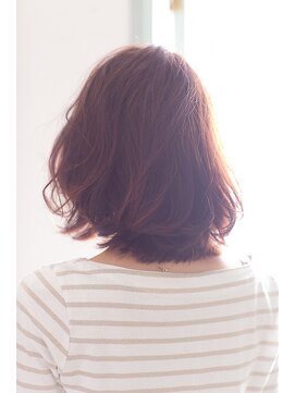 エルデ ナインズ ヘアー スタンド 川口店(elde 9's HAIR STAND) 60モーブカラーのワイドバングで大人かわいいくびれミディ 川口