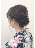 卒業式ヘアセット×編みこみギブソンタック《Uri/二子玉川》