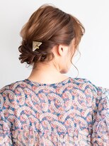 結婚式や２次会・パーティヘアアレンジ♪ルーズな編み込みアップ