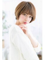 伸ばしかけにGOOD！大人ハイライト小顔丸みショートb1