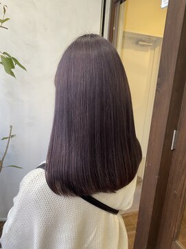 アン(Hair make un) くすみパープルグレージュ