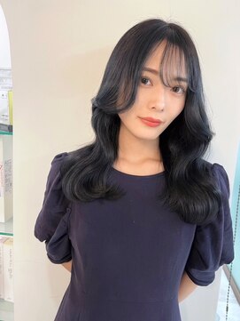 ボタン ハカタ(VOTAN hakata) 【votan hakata 柿本真優】ブルーブラック×韓国ヘア