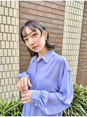 伸ばし中ボブ×インナーカラー