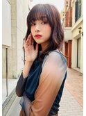 Aimee町田 波巻きウェーブ×赤みブラウン