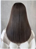 オリーブベージュ_斜めバンググレージュカラーシルキー_ba442851