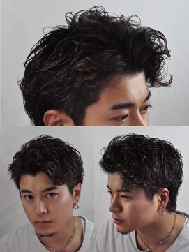 ヒロギンザ 大阪本店(HIRO GINZA) 七三分け×ツイストスパイラルパーマ