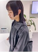 タッセルレイヤー/くびれミディアム/ディープパープル/髪質改善