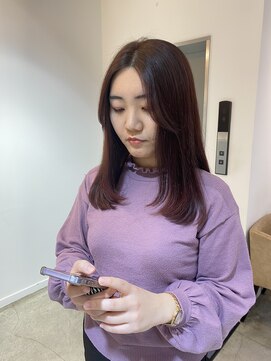 アヴァンス 広島本通店(AVANCE.) pink brown×レイヤーカット