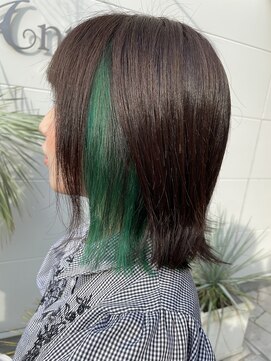アントワープヘアー(Antwerp hair) インナーカラー/ミントカラー