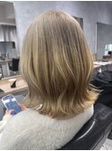 パールベージュ　切りっぱなし