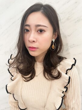 ソワリー 栄(THOiRY) ● THOiRY女性らしい柔らかヘア似合わせ小顔ゆる巻きロング