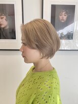 シアン 大須店(CYAN.)&nbsp;ミルクティーグレージュカラー×ショートボブ