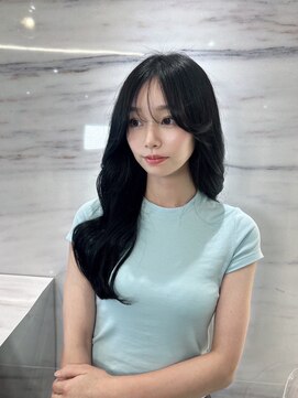 エヌ 大阪梅田店(enu) 【大阪梅田】ブルーブラック×韓国風くびれ巻き