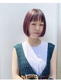 ブリーチ/ラベンダーピンク/ボブ