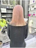 韓国風《ピンクベージュ》ハイトーン/ケアブリーチ/ダブルカラー