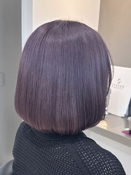 ルイ(ROUIS produced by LUCK 津田沼) ROUIS 津田沼 ラベンダーピンクボブ/大人ボブ/白髪ぼかし