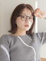 ガーデンヨコハマエスト(GARDEN YOKOHAMA est)&nbsp;外ハネボブ　くびれボブ　切りっぱなし　小顔　オリーブグレー