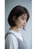 【小顔×時短】骨格補正カットで作る大人可愛い艶ボブ☆本町