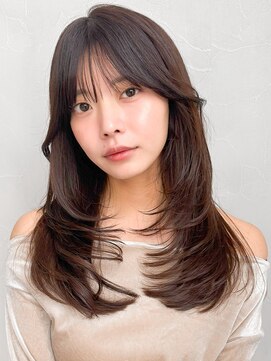 アグノス 青山(Agnos) うる艶髪前髪20代30代40代◎レイヤーカットピンクベージュ