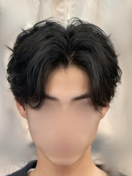 バース 河原町店(BIRTH) 韓国へアカルマパーマワックスなしセンターパート黒髪ウルフ