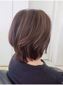 脱白髪染め 白髪ぼかし×ナチュラルレイヤー